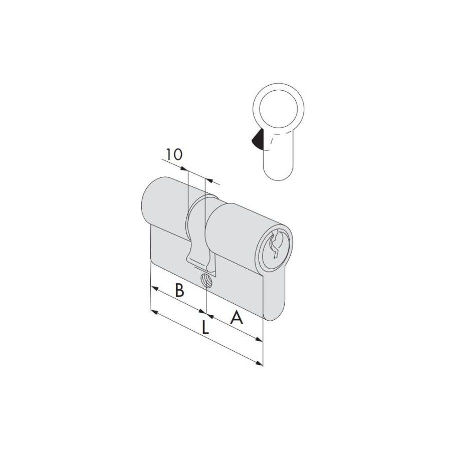 CILINDRO CISA MM.54 27-27 0G300-05