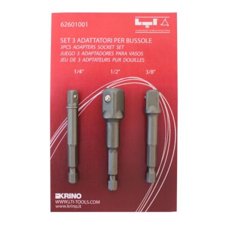 SET ADATTATORI 3PZ 1/4 3/8 1/2 62601001