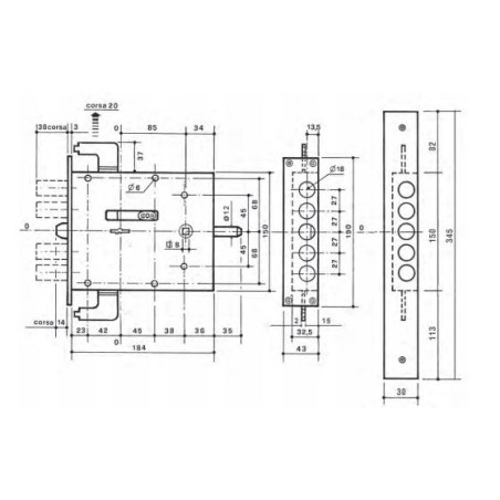 SERRATURA POTENT 1900 N2BCIL/D CIL.EU+DE