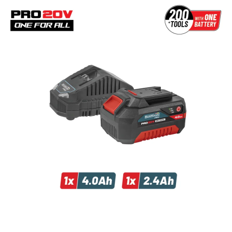 BORMANN CARICABATTERIA 2,4Ah+1BATT 20V 4 Ah BBB9940 082224