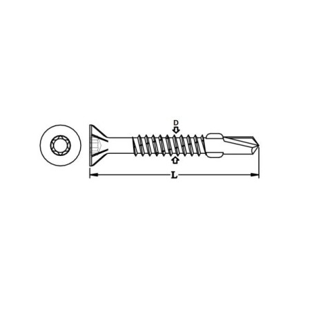 VITI AUTOP.PIANA TORX C/ALE 4.8*60 ZN B HZ01