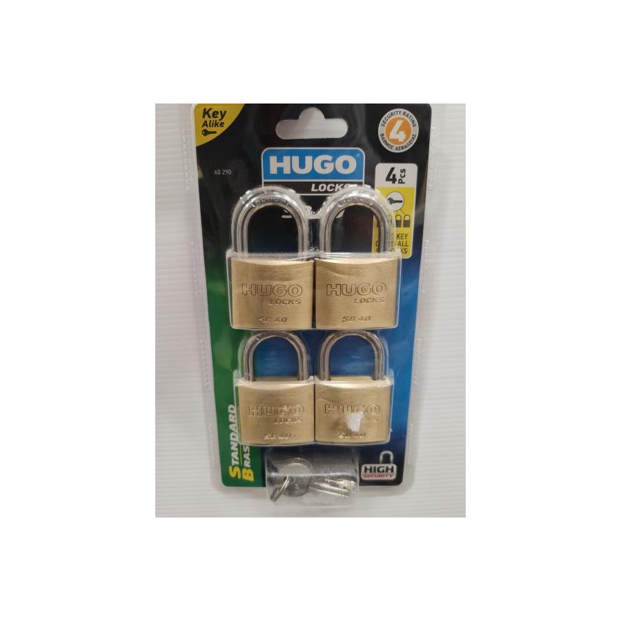 HUGO LUCCHETTO MM.40 IN KA 4PZ 5CHIAVI 60290
