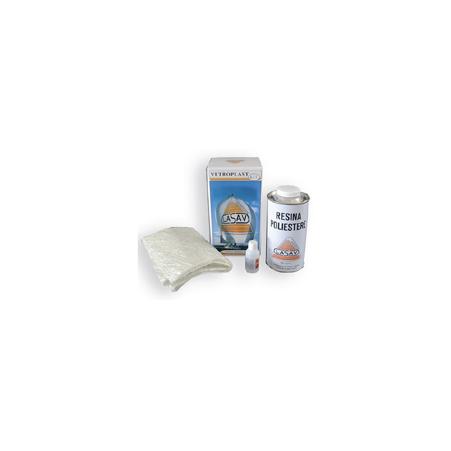 VETRORESINA KIT ML.750 (CAT.+FOGLIO 0,5MQ)