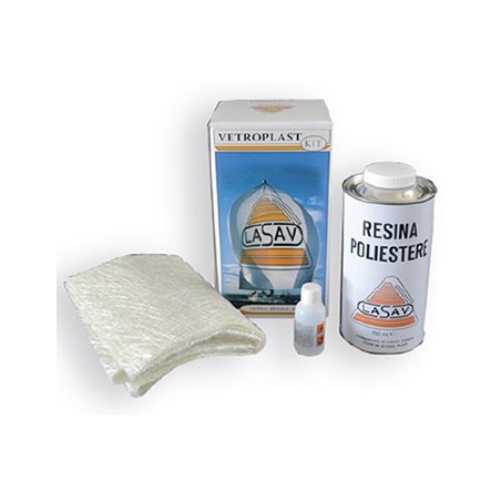 VETRORESINA KIT ML.750 (CAT.+FOGLIO 0,5MQ)