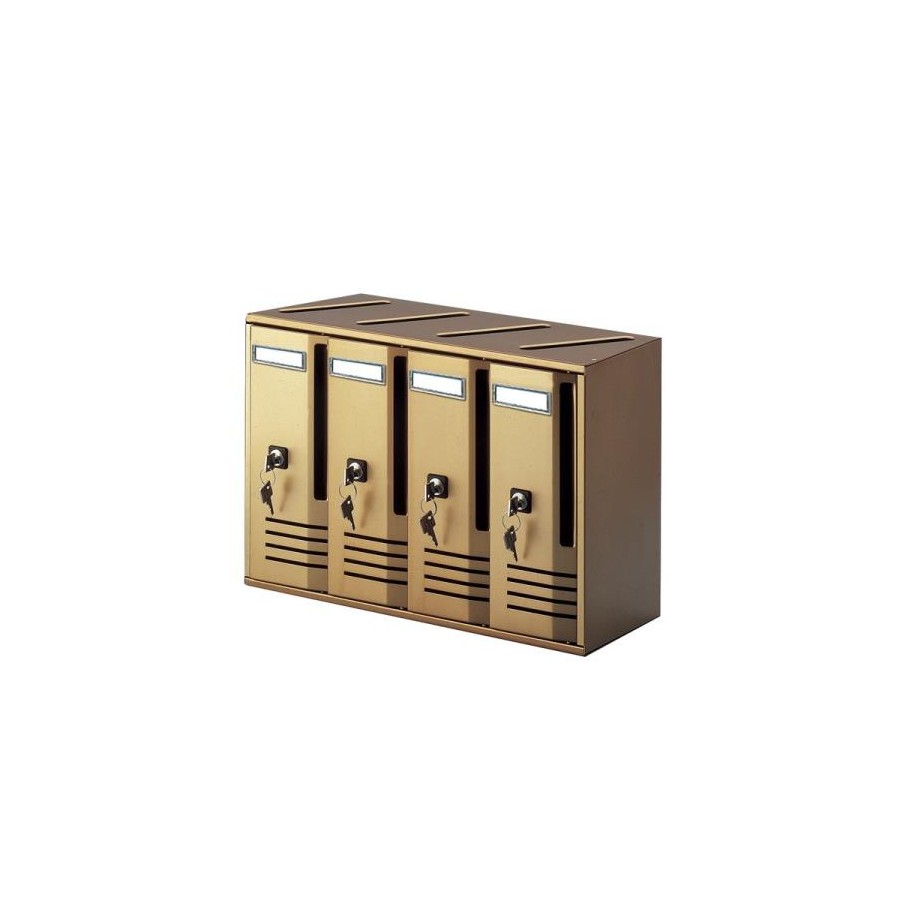 CASSETTA POST.BLOCCHIERA CUBO C4 BRONZO
