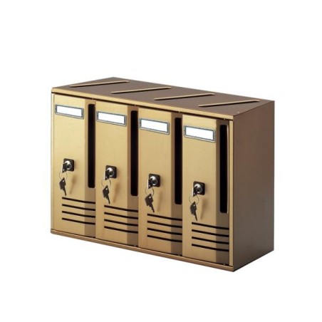 CASSETTA POST.BLOCCHIERA CUBO C4 BRONZO