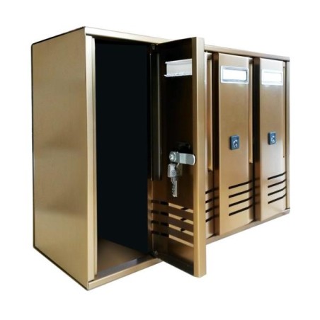 CASSETTA POST.BLOCCHIERA CUBO C4 BRONZO