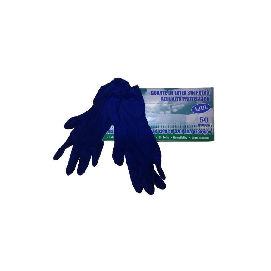 GUANTI IN LATTICE BLU S/P CF.DA 50  8/9 (L)