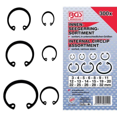 FERMEC ASS. ANELLI SEEGER INT. MM.3-32 300PZ BGS8049