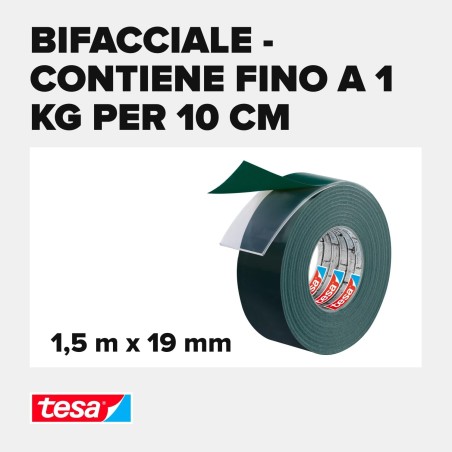 NASTRO BIADESIVO P/EST. MT.1,5*19 MM. TESA55750