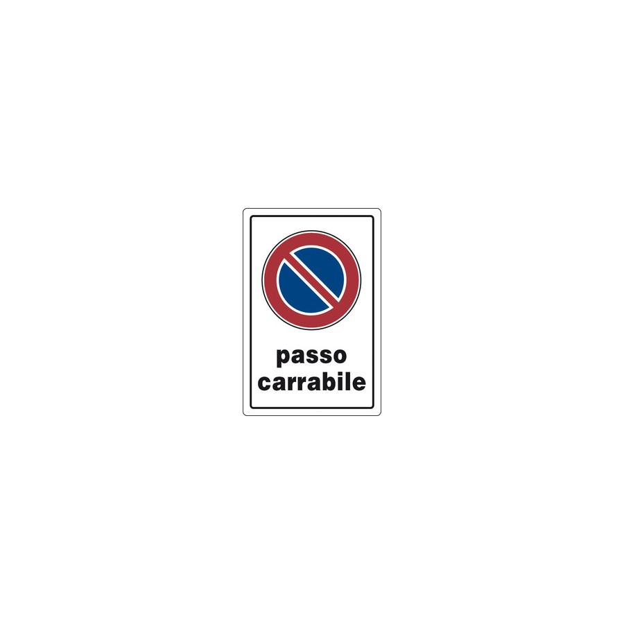 CARTELLO PASSO CARR.PVC 25*45