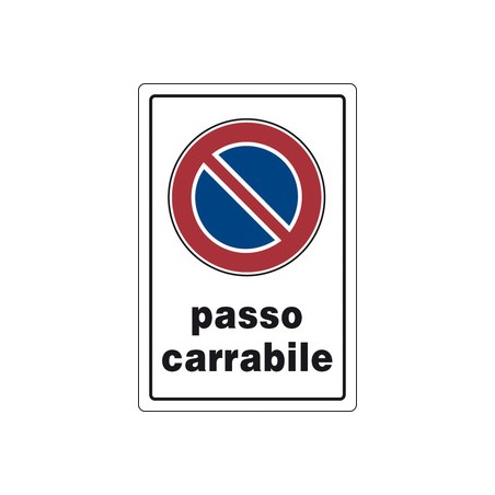 CARTELLO PASSO CARR.PVC 25*45