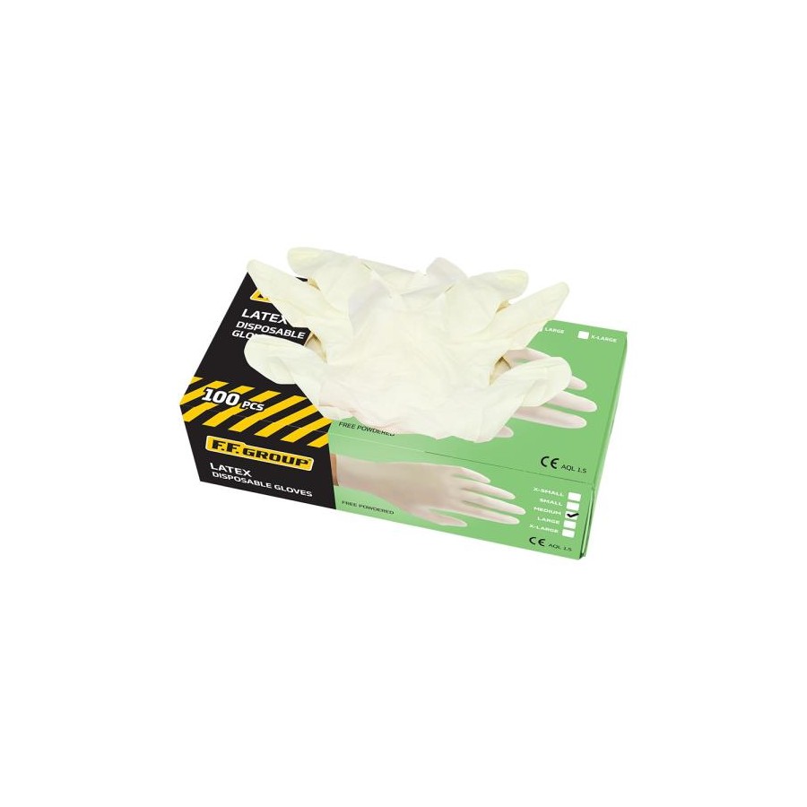 FFGR GUANTI IN LATTICE BIANCO S/P CF.DA 100  8 (M) 37032