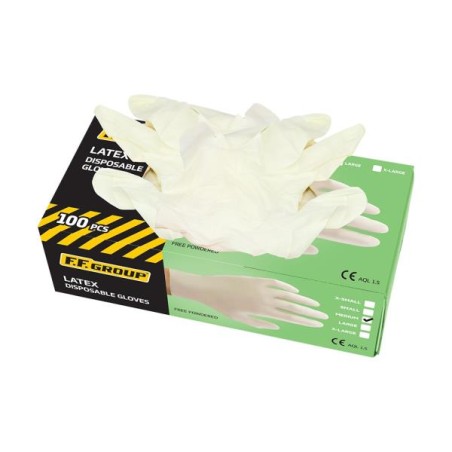 FFGR GUANTI IN LATTICE BIANCO S/P CF.DA 100  9 (L) 37033