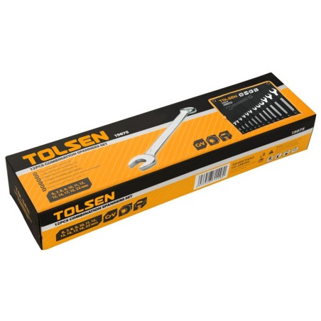 TOLSEN SET 12 CHIAVI COMBINATE 6-22 T15075