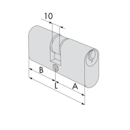 CILINDRO P/PROF.CISA MM.40 20-20 8210-01