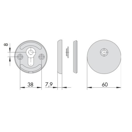 BORCHIA P/CILINDRO EURO 06473-00-0-B1