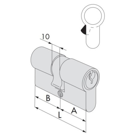 CILINDRO CISA C3000 70 40-30 0N310-12-0