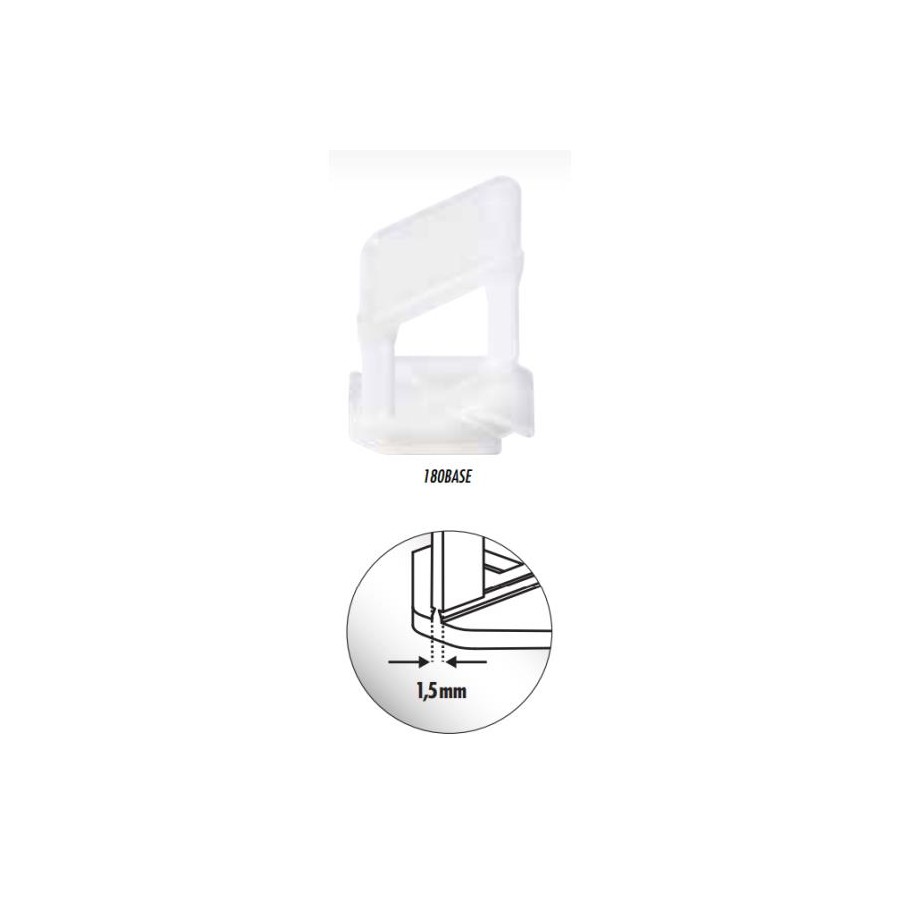 BASE H12 RLS DIST.LIVELL.250PZ MM.1,5 180BAS250
