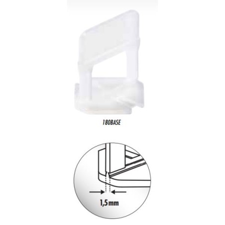 BASE H12 RLS DIST.LIVELL.250PZ MM.1,5 180BAS250