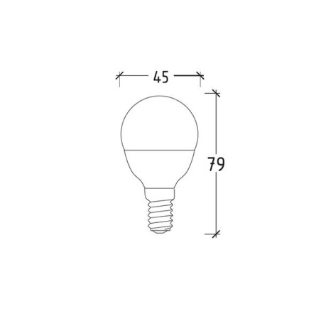 LAMPADA LED SFERA 8W E14 6500K 500789D