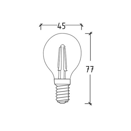 LAMPADA LED FILAMENTO SFERA 5W E14 4200K 500761C