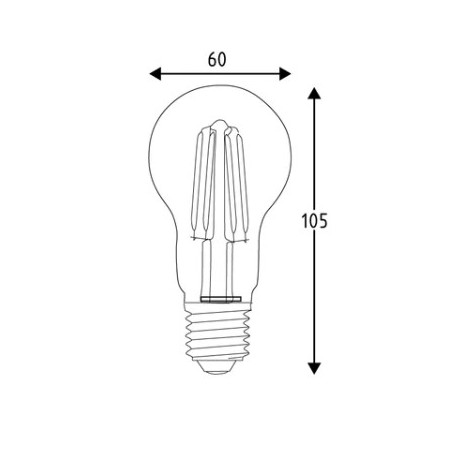LAMPADA LED FILAMENTO GOCCIA A60 8W E27 4200K 500793C
