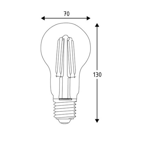 LAMPADA LED FILAMENTO GOCCIA  A7010W E27 4200K 500794C