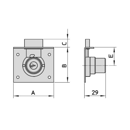 SERRATURA MOBILI INTAGLIO MM.35 1103