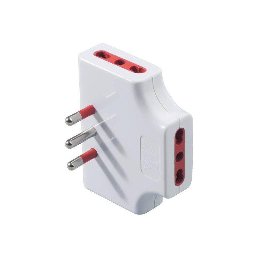 ADATTATORE TRIPLO PIATTO 3P 2P+T RS78132