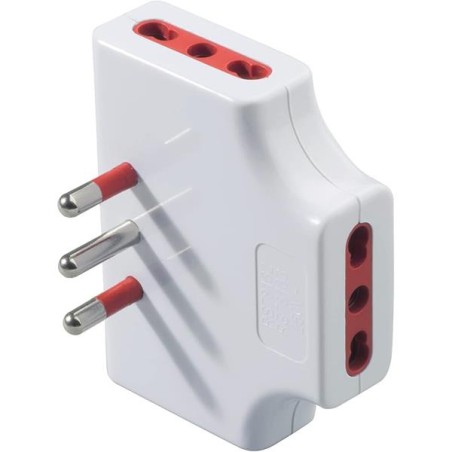 ADATTATORE TRIPLO PIATTO 3P 2P+T RS78132