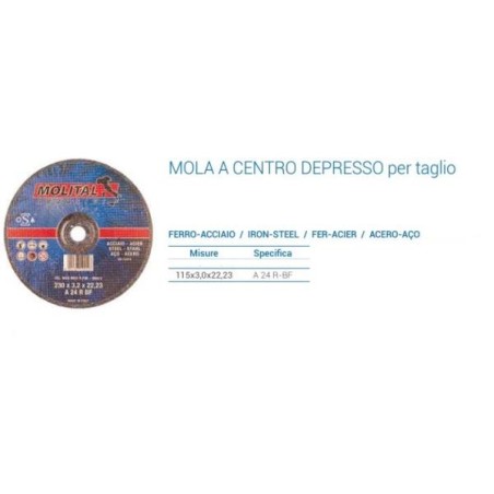 DISCHI ABR.FERRO CD 115*3,0*22 SF STAR