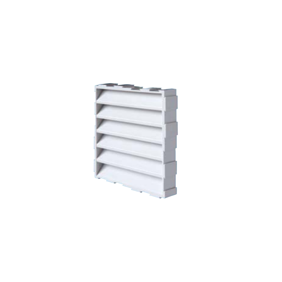 GRIGLIA AEREAZIONE PVC 100*100 B.CO COMP.LE TIPO G MODGB