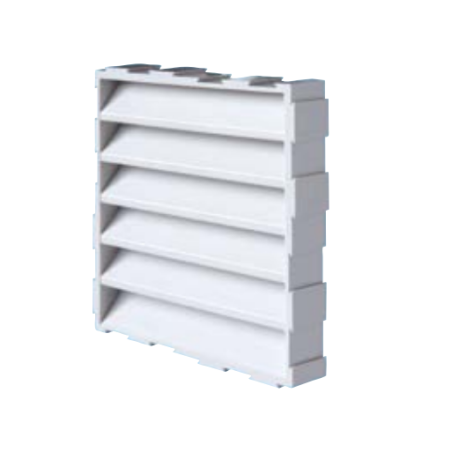 GRIGLIA AEREAZIONE PVC 100*100 B.CO COMP.LE TIPO G MODGB