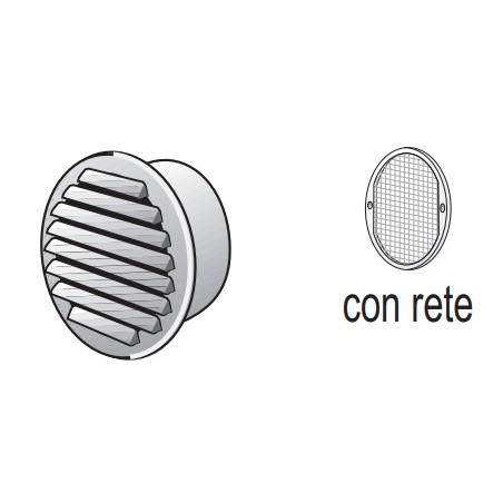 GRIGLIA AEREAZIONE ALLUMINIO  95 C/RETE