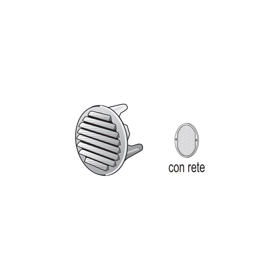 GRIGLIA AEREAZIONE INOX304  77 C/RETE GTSI80R