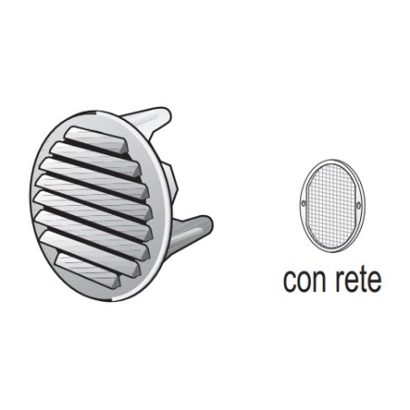 GRIGLIA AEREAZIONE INOX304 121 C/RETE GTSI125R