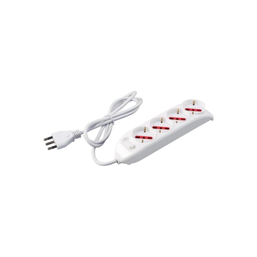 MULTIPRESA DA 4 BIP+SCH 1,5 C/INT E317 RS94060