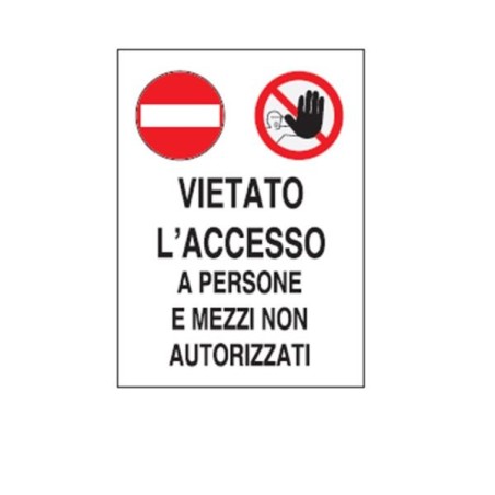CARTELLO KPL LAV.CANTIERE 40*60 FIG.9021 VIETATO L´ACC....