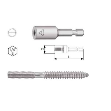 CHIAVE P/PRIGIONIERI  8MA*50 ATT.1/4 63021015