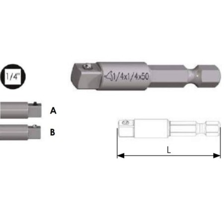 ADATTATORE MASCHIO 1/4 C/SF 1/4*50 62101010