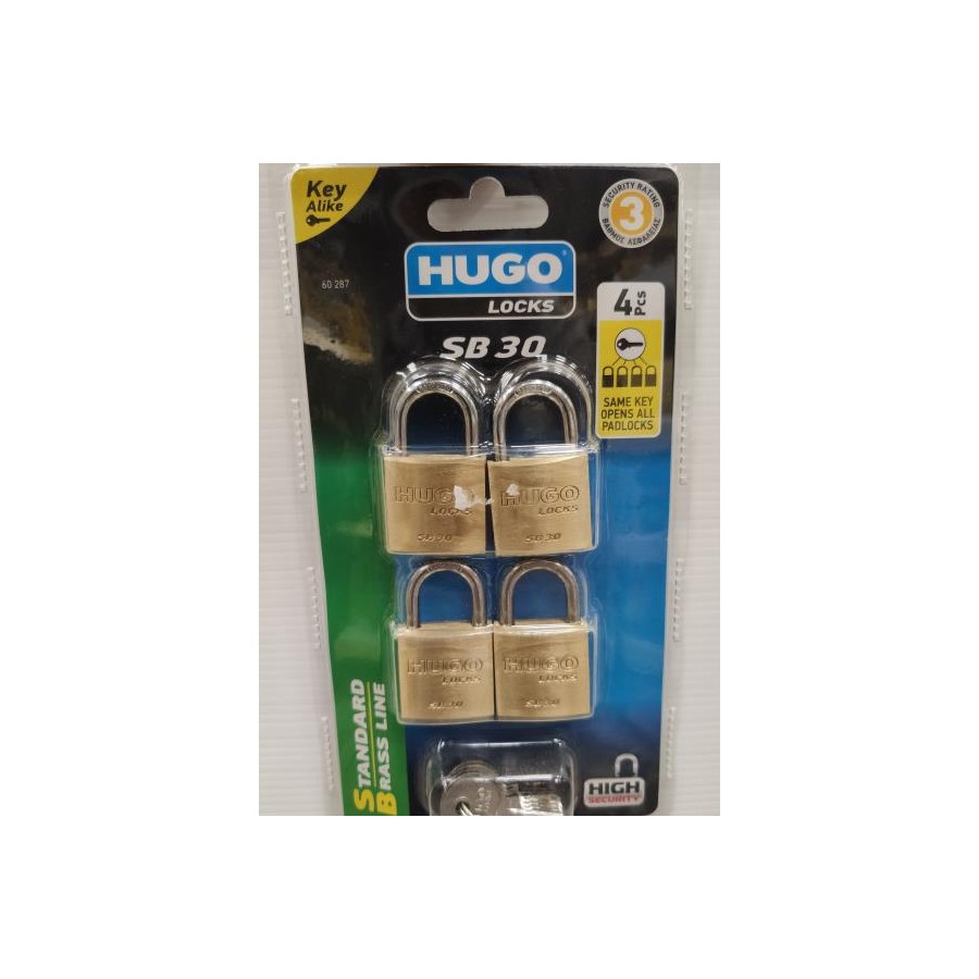 HUGO LUCCHETTO MM.30 IN KA 4PZ 5CHIAVI 60287