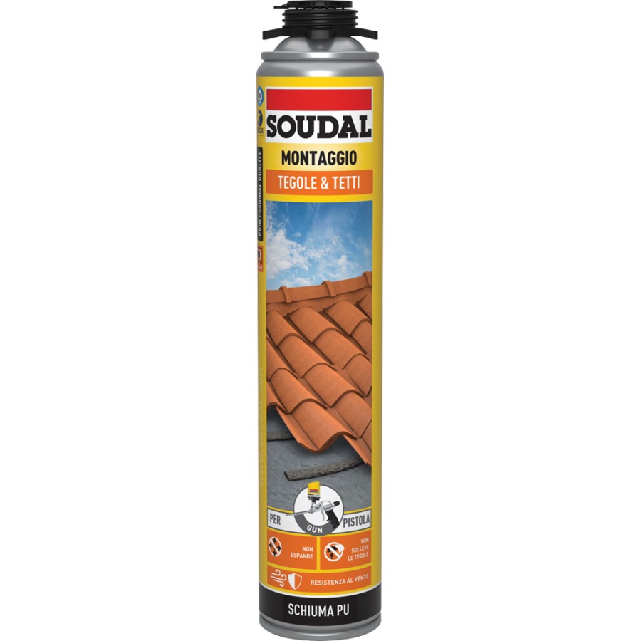 SOUDAL SCHIUMA PU TETTI/TEGOLE PISTOLA 750ML. 125735