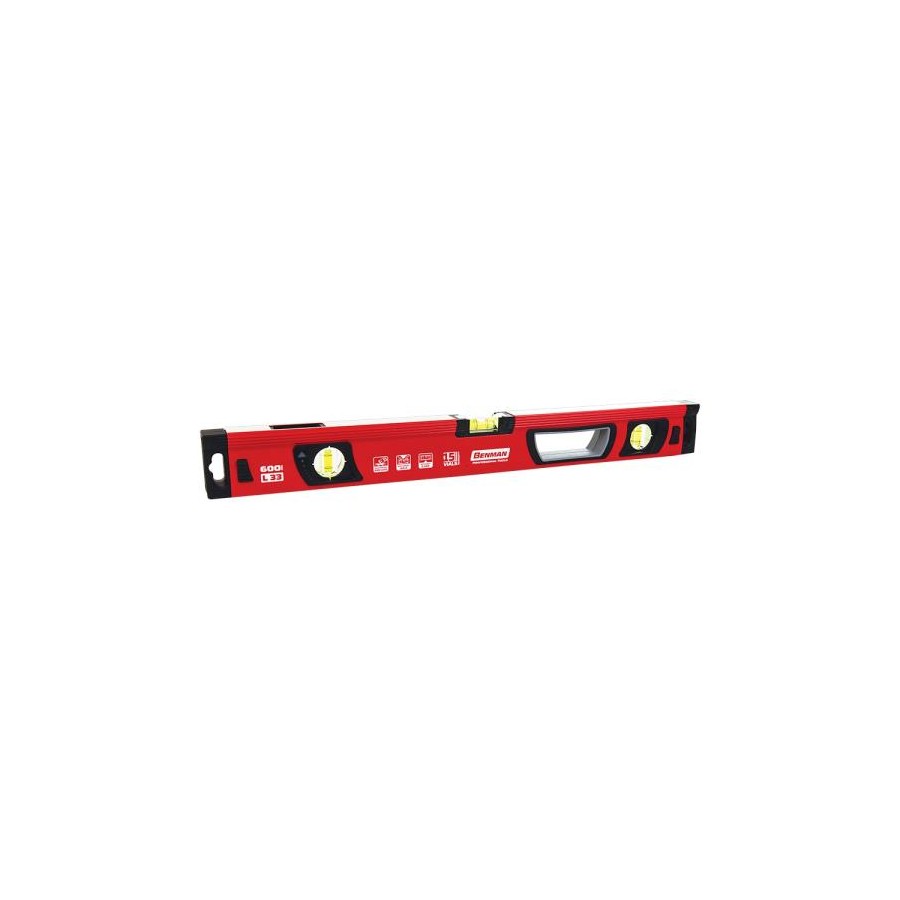BENMAN LIVELLO MAGNETICA A 3 BOLLE L33 CM.120 70970