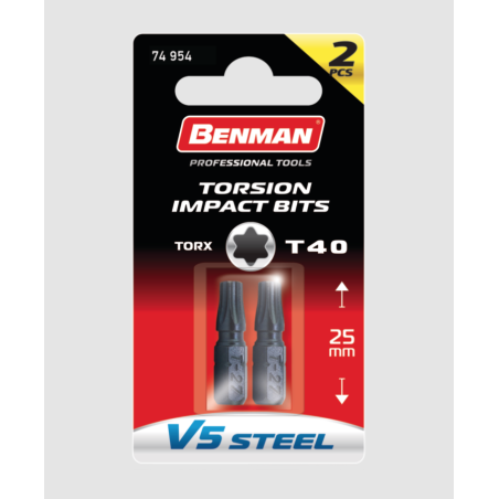 BENMAN INSERTI TORX 15*50 2PZ 74956