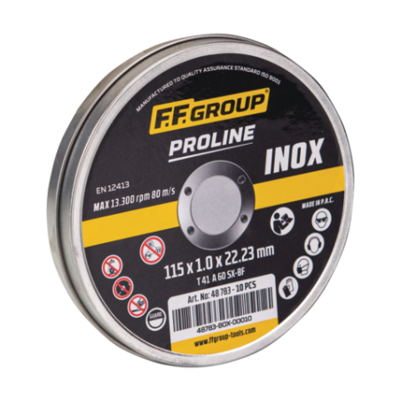 FFGR DISCHI ABR.INOX PIANO 115*1,0*22 10PZ 48783 