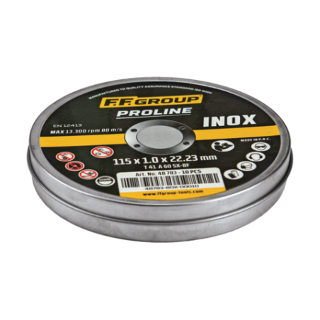 FFGR DISCHI ABR.INOX PIANO 115*1,0*22 10PZ 48783 