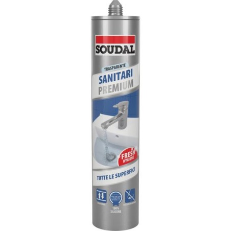 SOUDAL SILICONE SANITARI PREMIUM TRASP. ML.300 152100