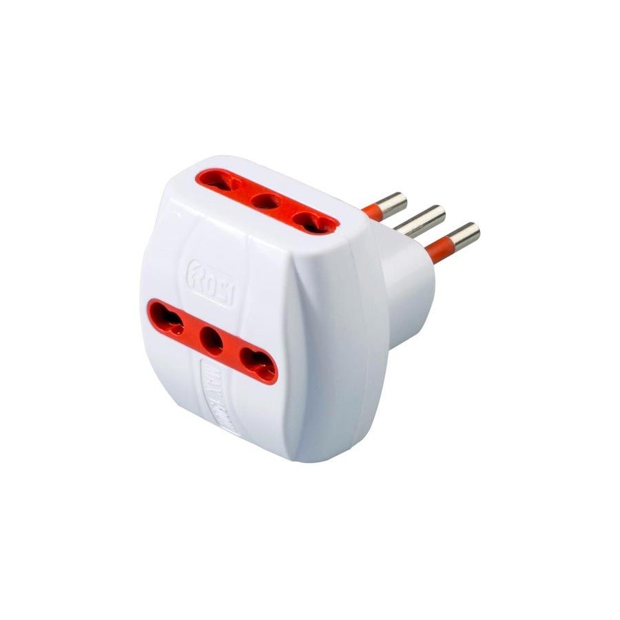 ADATTATORE TRIPLO SPINA 2P+T10A PRESA BIP16A RS78041T