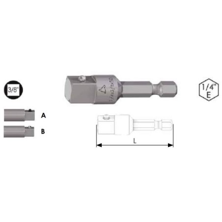 ADATTATORE MASCHIO 3/8 C/SF 1/4*50 62111010